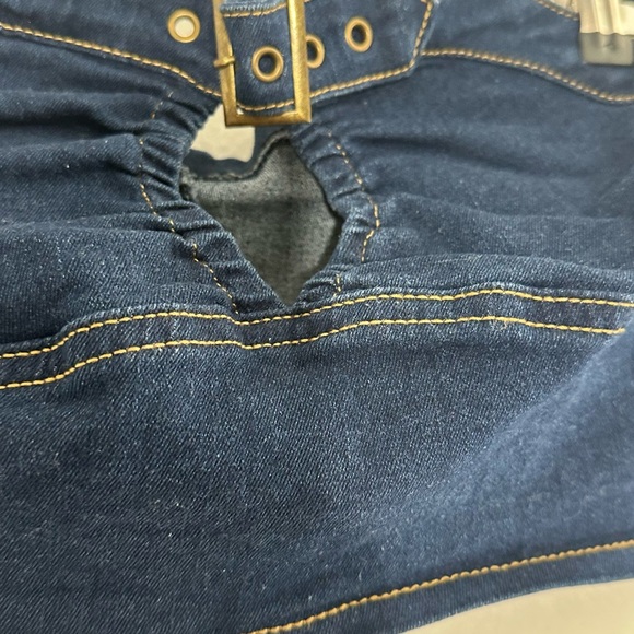 Denim Mini Corset Tube Top Medium - Picture 6 of 8